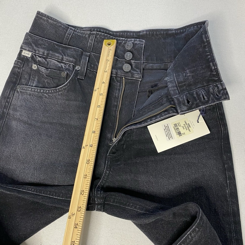 Citizens of Humanity Sidney Corset Straight Cropped Leg Jeans 27 Washed Black - Picture 9 of 16